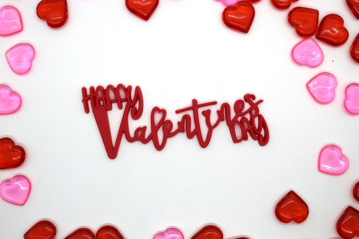 Matte Red "Happy Valentine's Day"